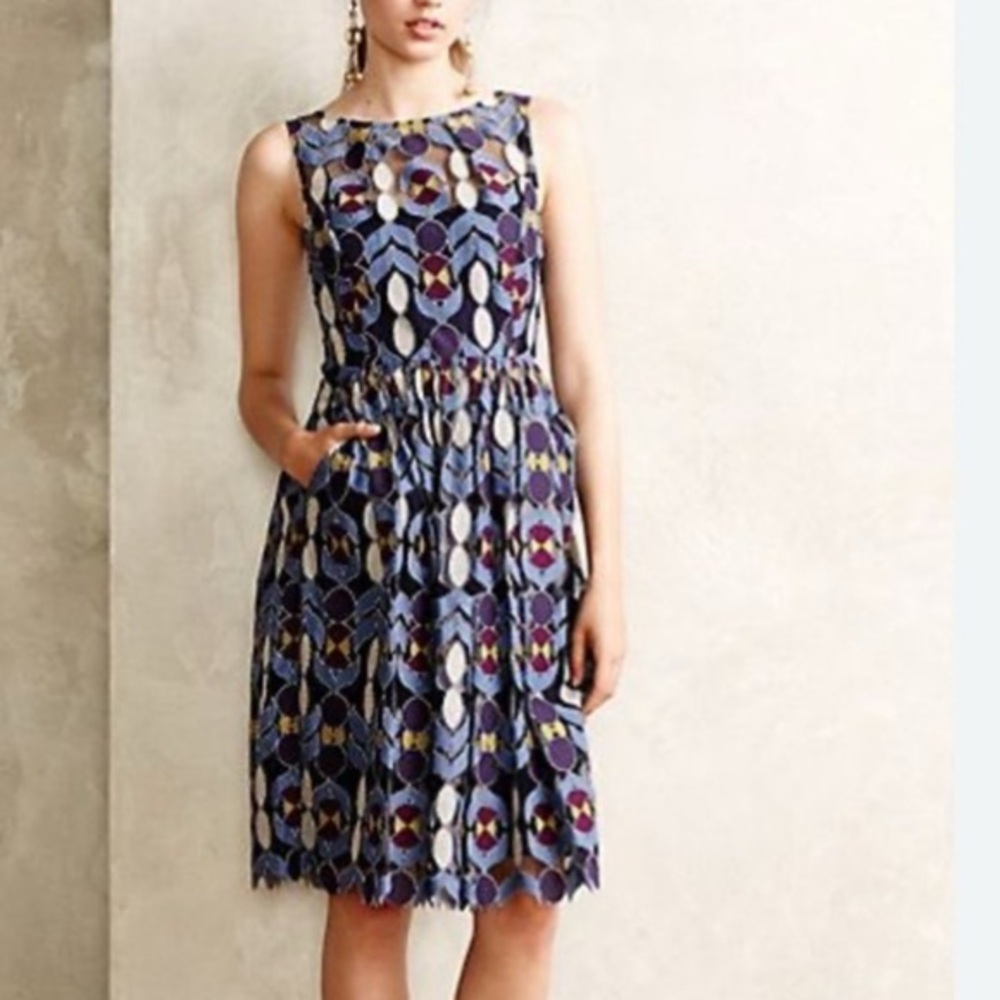 Anthropologie Maeve CHELAN Floral Dress Size 4